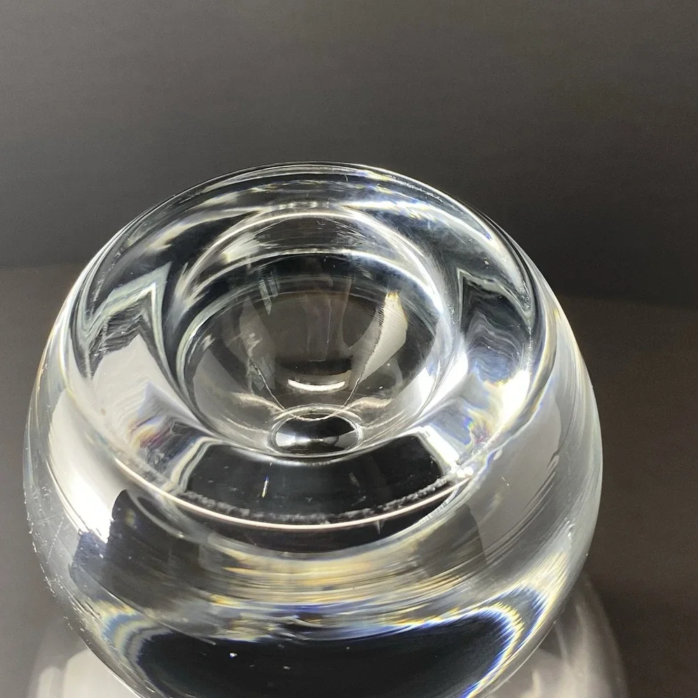 Studio Nova Heavy Blown Art Glass Elegant Exquisite Vintage Vase Poland-8.75